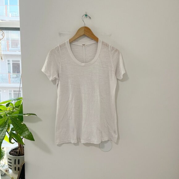 Monrow Basic White Short Sleeve Tee Size XS - Picture 1 of 7